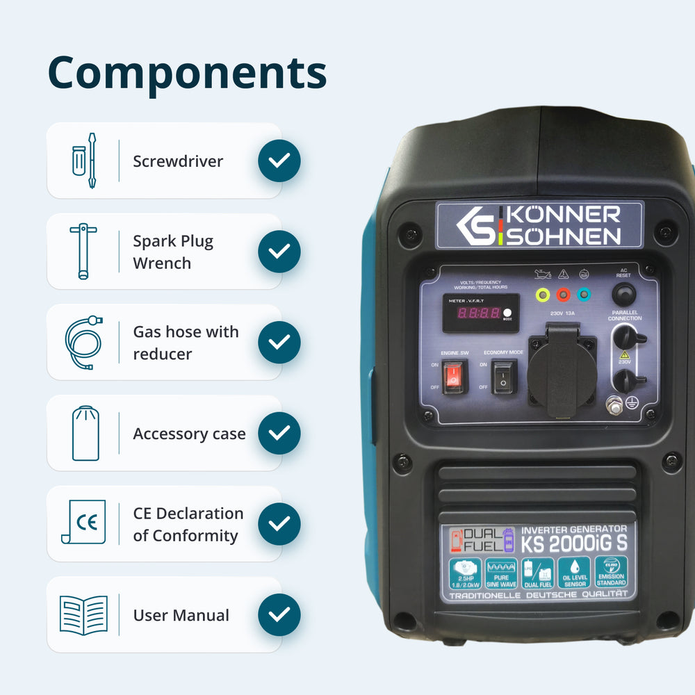 LPG/Petrol Inverter generator KS 2000iG S