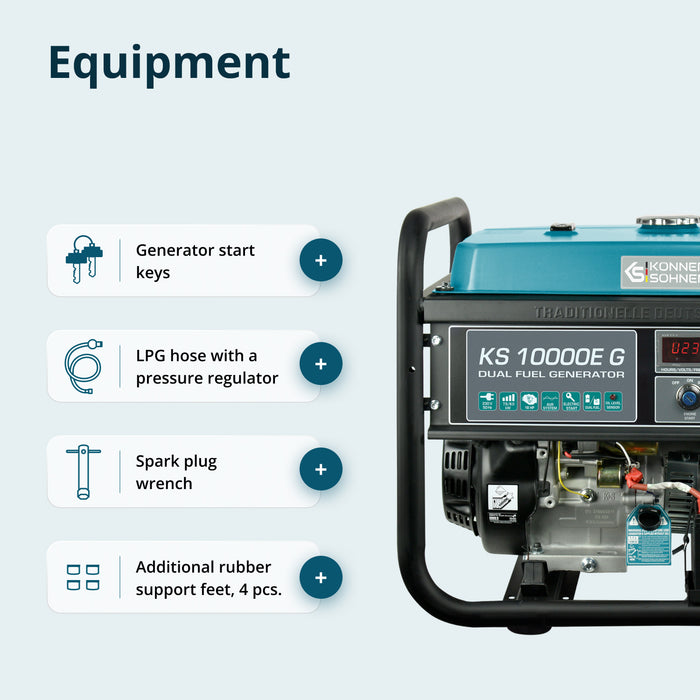 LPG/Petrol generator KS 10000E G