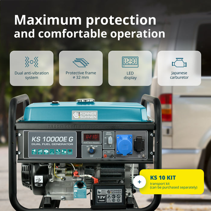 LPG/Petrol generator KS 10000E G