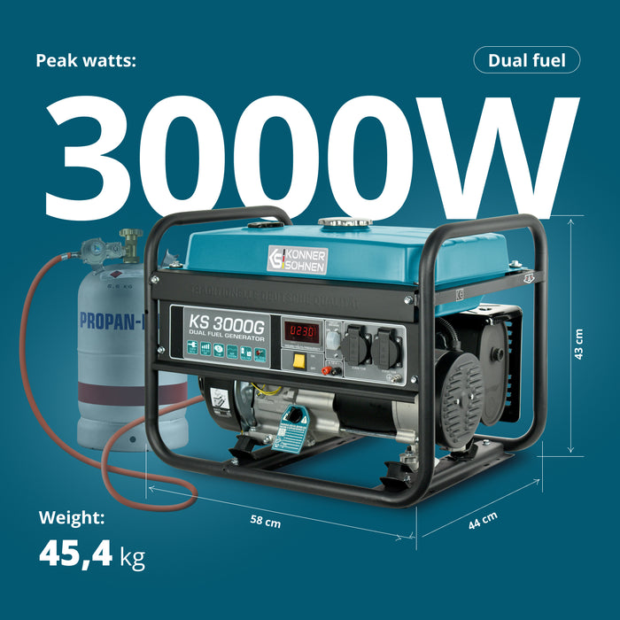 LPG/Petrol generator KS 3000G