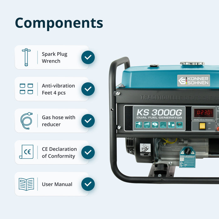 LPG/Petrol generator KS 3000G