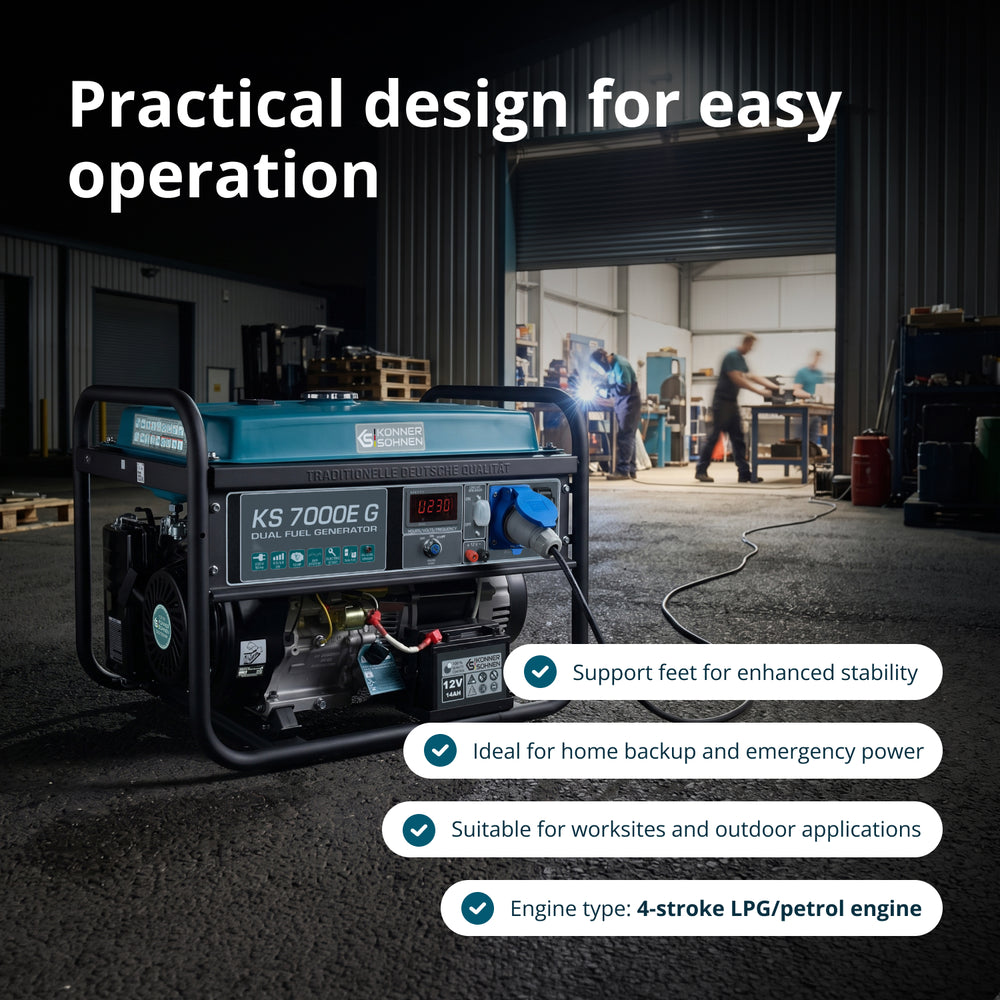 LPG/Petrol generator KS 7000E G