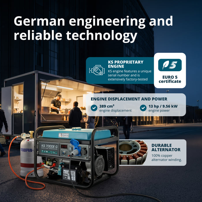 LPG/Petrol generator KS 7000E G