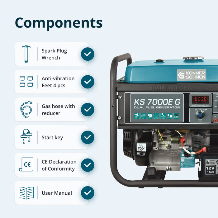 LPG/Petrol generator KS 7000E G