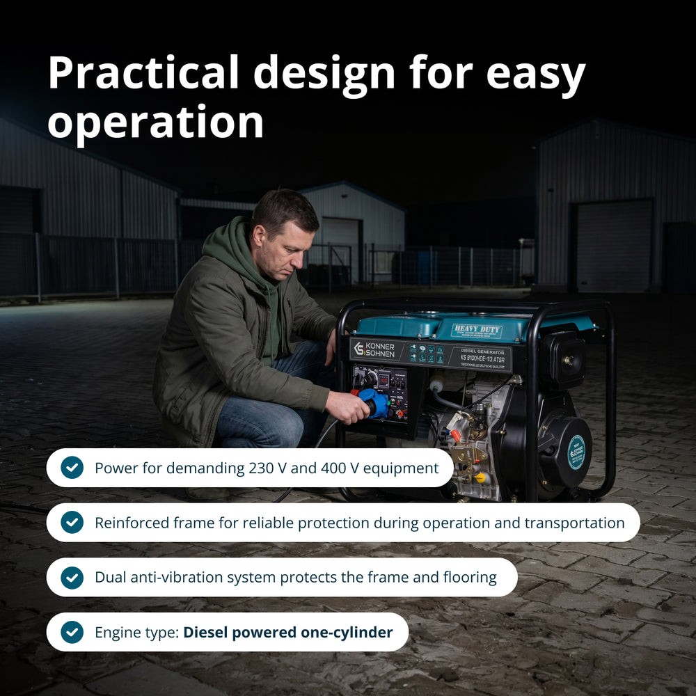 Diesel generator KS 9100HDE-1/3 ATSR (EURO 5)