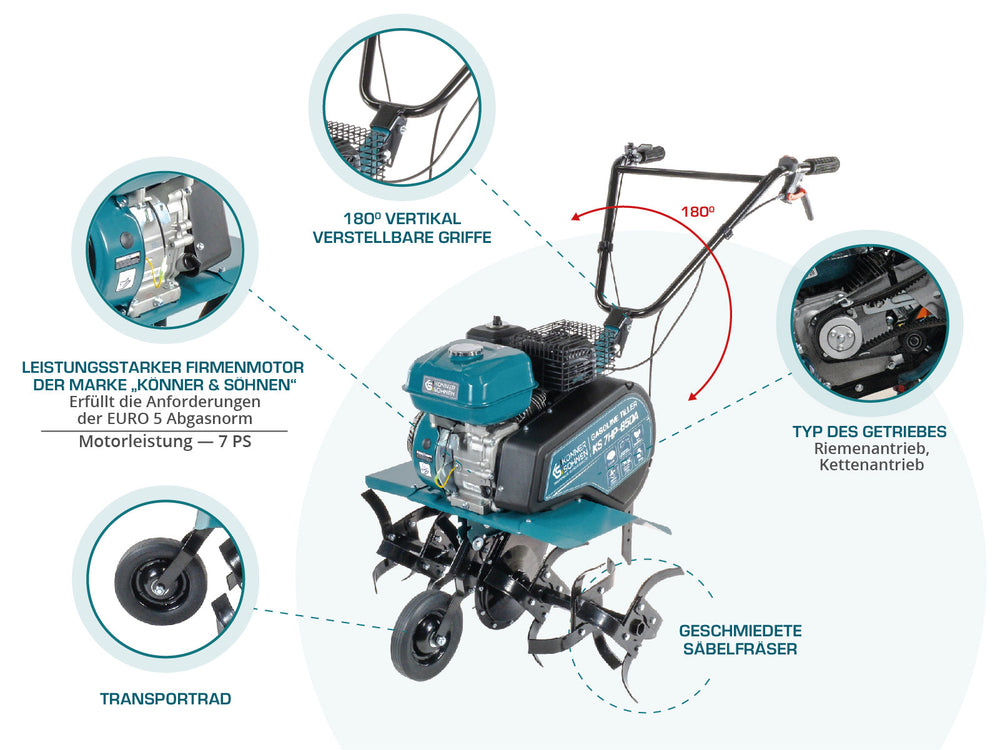 Petrol tiller KS 7HP-850A