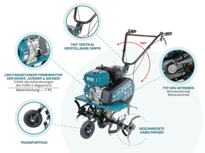 Petrol tiller KS 7HP-850A