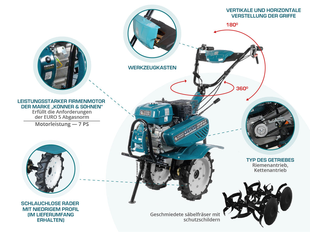 Petrol tiller KS 7HP-950S