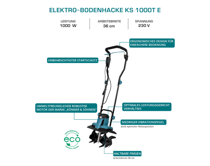 Electric tiller KS 1000T E