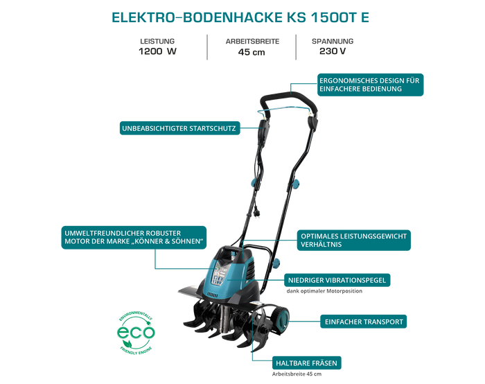 Electric tiller KS 1500T E